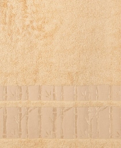 Bamboo Cotton Blend Terry Ultrasoft and Durable Bath Towel with Natural StayFresh Properties - Beige-4