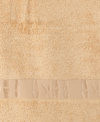 Bamboo Cotton Blend Terry Ultrasoft and Durable Hand Towel with Natural StayFresh Properties - Beige-5